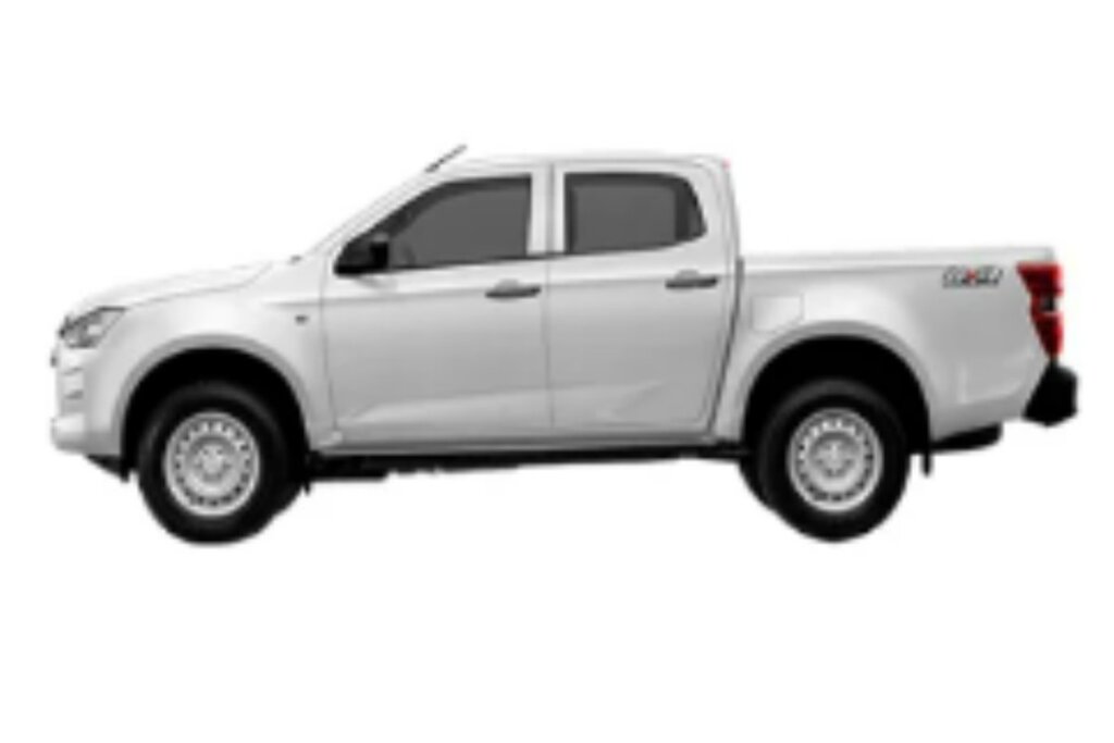 Pick-up blanca doble cabina lateral