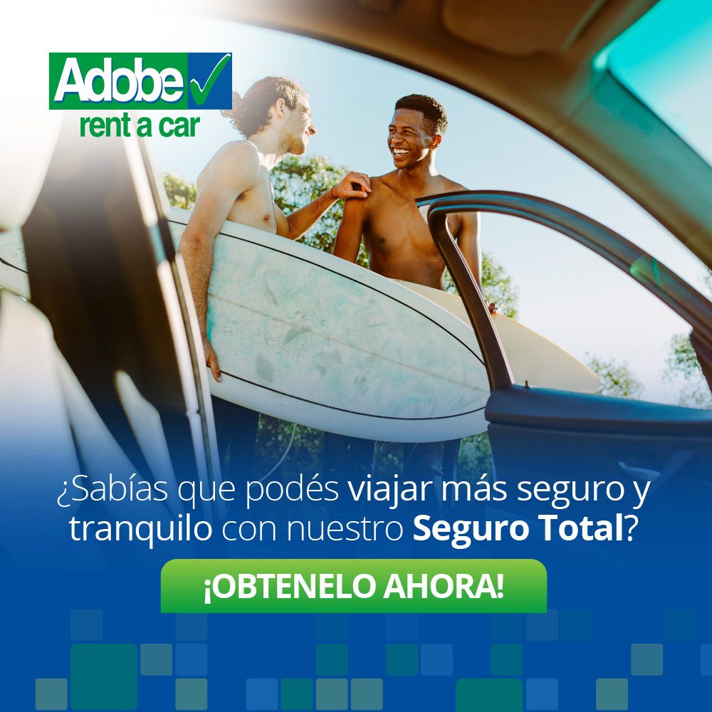 seguro total cobertura Adobe rent a car