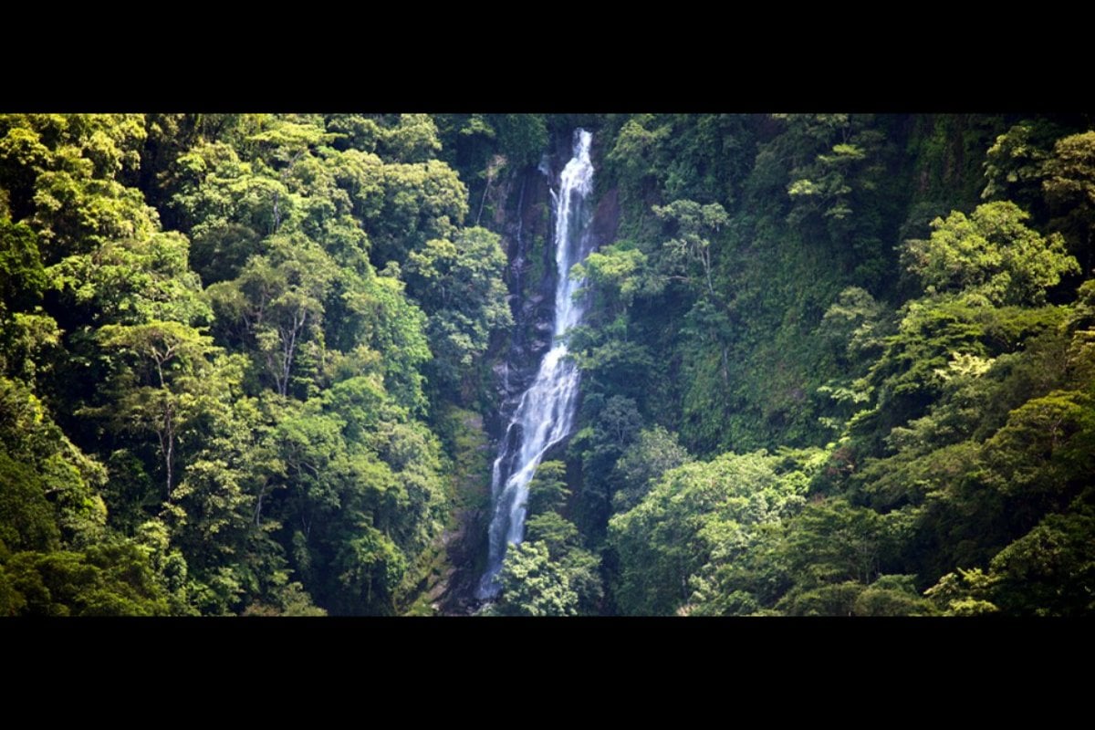 Cascada tropical en Costa Rica destino para nómadas digitales